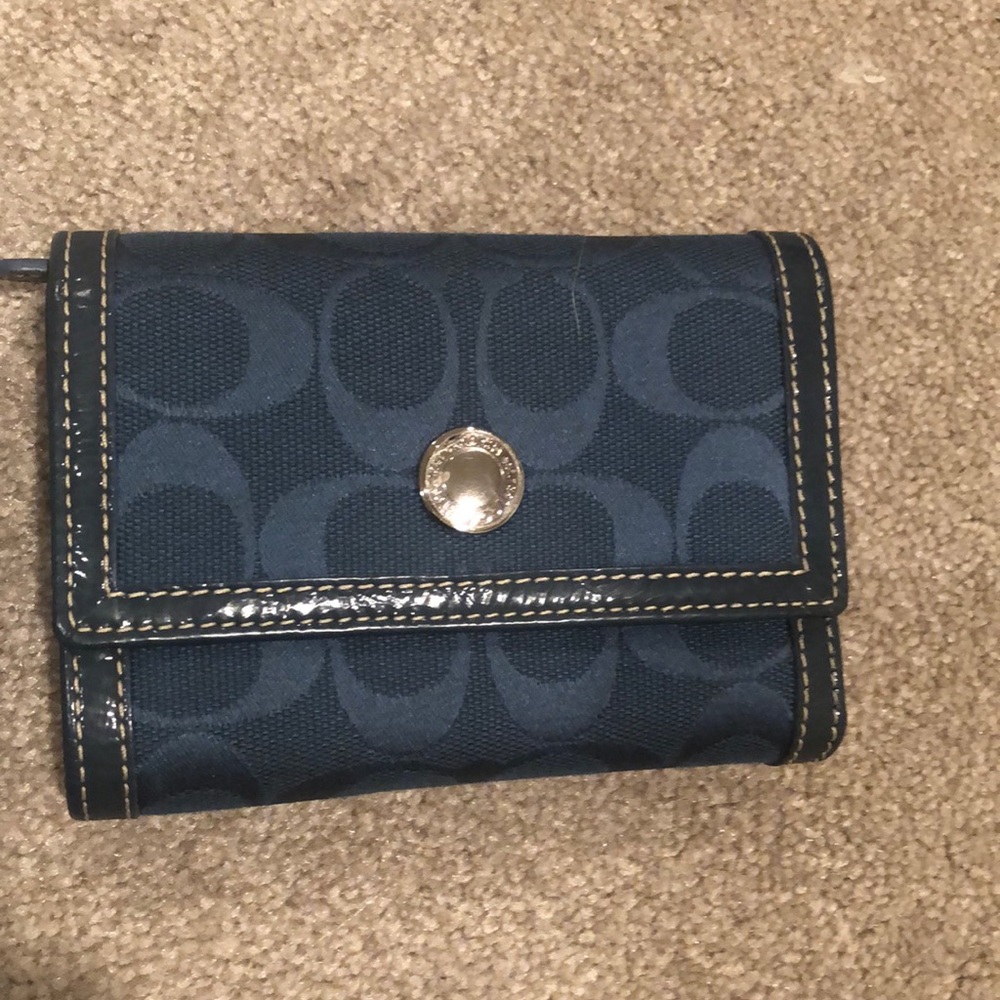 Blue Canvas Coach wallet
